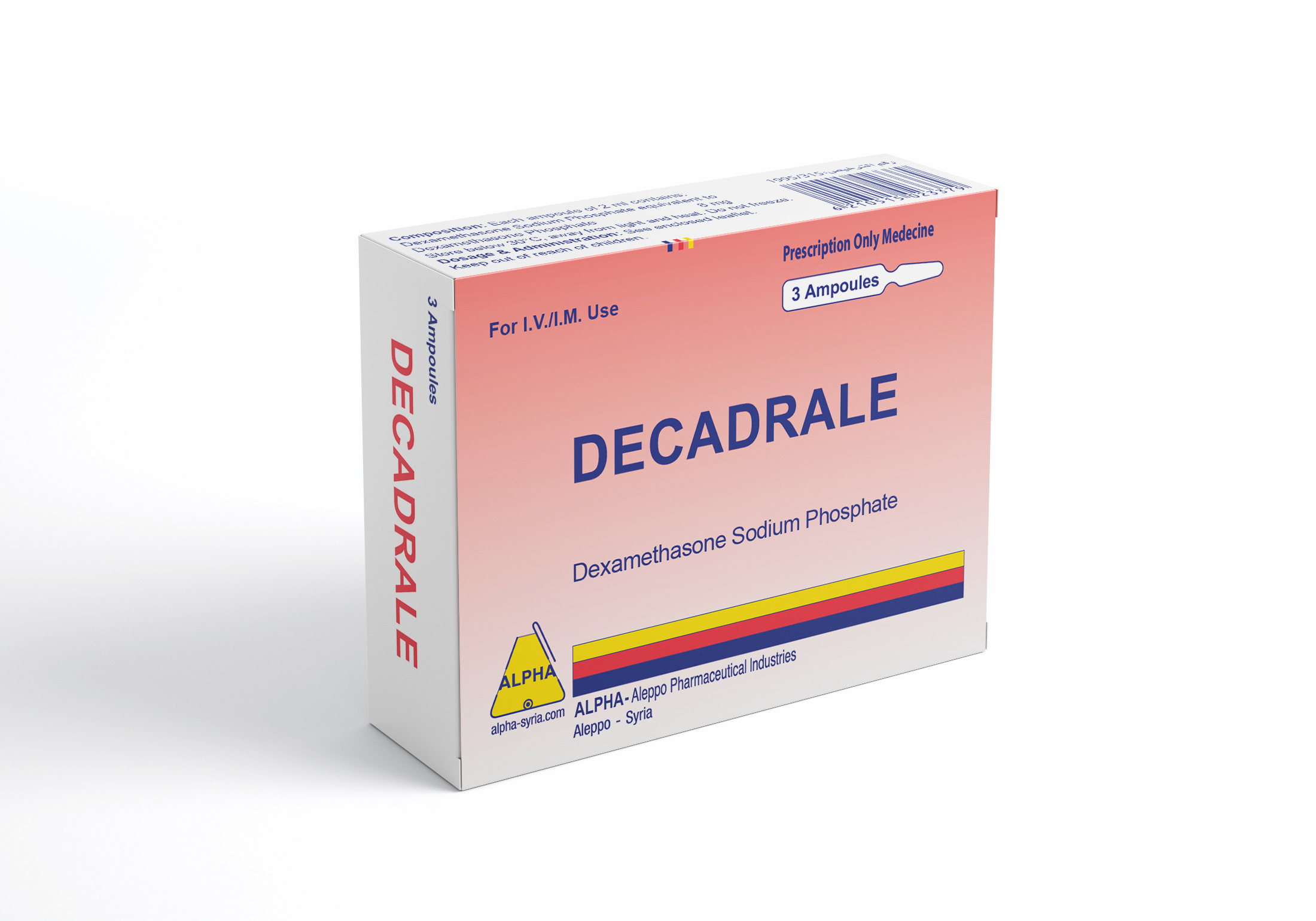 Decadrale 8mg/2ml (Dexamethasone Phosphate) - 3 amp